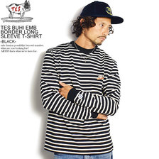 The Endless Summer TES TURN BUHI EMB BORDER L/S T-SHIRT -BLACK- FH-0774300画像