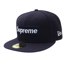 Supreme 20FW World Famous Box Logo New Era NAVY画像