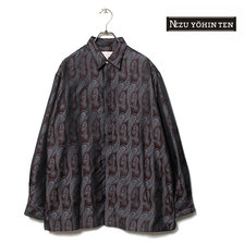 NEZU YOHINTEN MIDDLE AGE FLY FRONT L/S SHIRTS WINE 200220画像