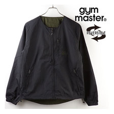 gym master RVナイロンウィンドブレイクノーカラーJKT ブラック&times;オリーブ G518666-05画像
