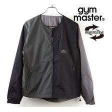gym master RVナイロンウィンドブレイクノーカラーJKT モノトーンCRZ&times;グレー G518666-90画像