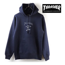 THRASHER GONZ HOODIE NAVY/WHITE TH8528画像