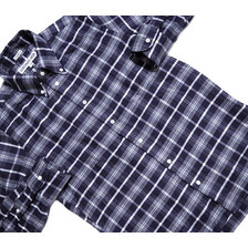 INDIVIDUALIZED SHIRTS L/S STANDARD FIT B.D. CHECK FLANNEL SHIRTS navy x grey画像