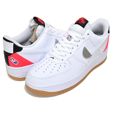 NIKE AIR FORCE 1 07 LV8 NBA PACK white/wht-bright crimson CT2298-101画像