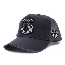 YOSHINORI KOTAKE CHECKER FLAG 5LOGO MESH CAP DARK GRAY画像