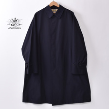 ANATOMICA SINGLE RAGLAN COAT GABARDINE NAVY画像