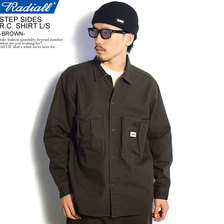 RADIALL STEP SIDES - R.C. SHIRT L/S -BROWN- RAD-20AW-SH012画像
