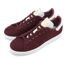 adidas STAN SMITH MAROON/FOOTWEAR WHITE/GOLD METALLIC FU9616画像