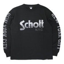Schott LOGO T-SHIRT BLACK 3103166画像