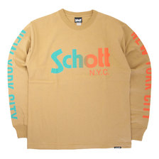 Schott LOGO T-SHIRT BEIGE 3103166画像