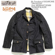 Mr. Freedom &times; SUGAR CANE "TRUCKSTOP" 16oz. MIDNIGHT DENIM "PIONEER"BLAZER SC14745画像