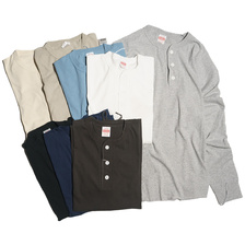 Healthknit #906L ヘンリーネック 長袖Tシャツ画像