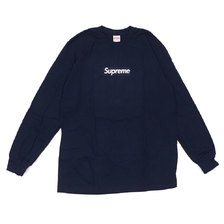 Supreme 20FW Box Logo L/S Tee NAVY画像