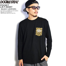 DOUBLE STEAL POCKET L/S T-SHIRT -BLACK/LEOPARD- 904-14051画像