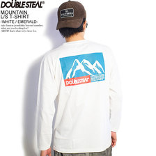DOUBLE STEAL MOUNTAIN L/S T-SHIRT -WHITE/EMERALD- 904-14053画像
