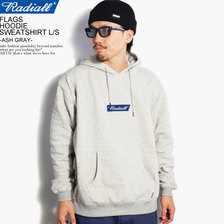 RADIALL FLAGS - HOODIE SWEATSHIRT L/S -ASH GRAY- RAD-20AW-CUT011画像