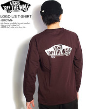 VANS LOGO L/S T-SHIRT -BROWN- 120K1020500画像