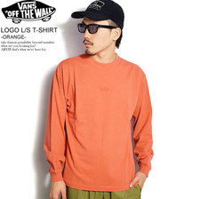 VANS LOGO L/S T-SHIRT -ORANGE- 120K1020600画像