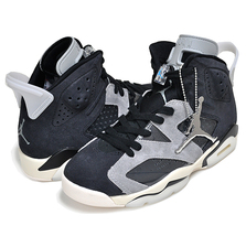 NIKE WMNS AIR JORDAN 6 RETRO black/chrome-lt smoke grey CK6635-001画像