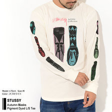 STUSSY Autumn Masks Pigment Dyed L/S Tee 1994602画像