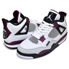 NIKE AIR JORDAN 4 RETRO PSG wht/bordeaux-neutral grey CZ5624-100画像