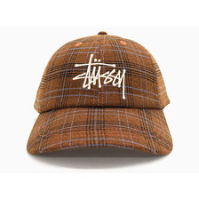 STUSSY Big Logo Plaid Low Pro Cap 131957画像