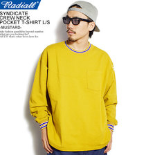RADIALL SYNDICATE - CREW NECK POCKET T-SHIRT L/S -MUSTARD- RAD-20AW-CUT015画像