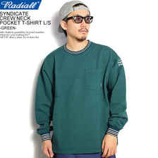 RADIALL SYNDICATE - CREW NECK POCKET T-SHIRT L/S -GREEN- RAD-20AW-CUT015画像