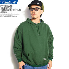 RADIALL SYNDICATE - PULLOVER HOODED SHIRT L/S -GREEN- RAD-20AW-SH014画像