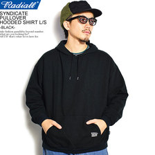 RADIALL SYNDICATE - PULLOVER HOODED SHIRT L/S -BLACK- RAD-20AW-SH014画像