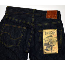 ONI DENIM 18oz NATURAL INDEGO KIHANNENN DENIM MID RISE RELAX TAPERED ONI-642NIKHN画像