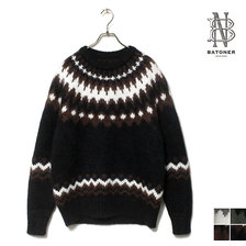BATONER MOHAIR NORDIC CREW NECK BN-20FM-052画像
