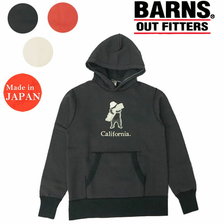BARNS 裏毛 プリント プルオーバー スウェット パーカー BR-8448画像