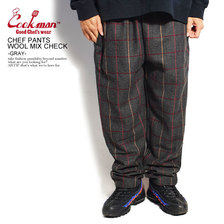 COOKMAN CHEF PANTS WOOL MIX CHECK -GRAY- 231-03805画像