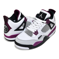 NIKE AIR JORDAN 4 RETRO PSG(GS) wht/bordeaux-neutral grey CZ6509-100画像