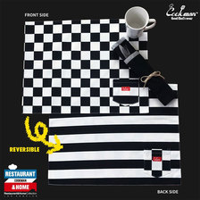 COOKMAN TABLE POCKET MAT REVERSIBLE -CHECKER & BORDER- 233-01919画像