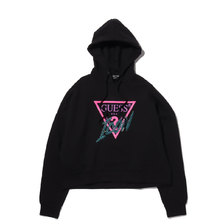 GUESS HOODY ICON FLEECE BLACK W0BQ04K68I0-JBL画像