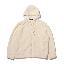 GUESS UNI HOODED ZIP-UP JACKET IVORY MK4K8482J-IVY画像