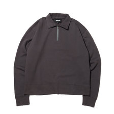 atmos OVERDYED HALF ZIP SWEAT CHARCOLE AT20-055-CHR画像