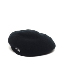 UGG LOGO BASQUE BERET BLACK 20AW-UGHA05画像