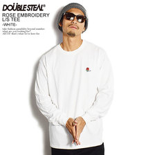 DOUBLE STEAL ROSE EMBROIDERY L/S TEE -WHITE- 905-12054画像