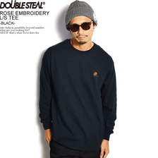 DOUBLE STEAL ROSE EMBROIDERY L/S TEE -BLACK- 905-12054画像