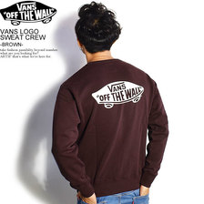 VANS LOGO SWEAT CREW -BROWN- 120K1040400画像