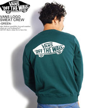 VANS LOGO SWEAT CREW -GREEN- 120K1040400画像