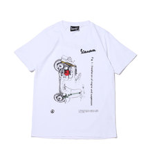 VESPA T shirt Vespa SW white new 607518M01-WHX画像