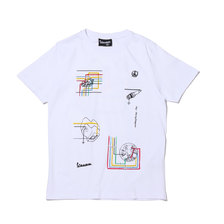 VESPA T shirt Vespa SW white grafica 607518M01-GR画像