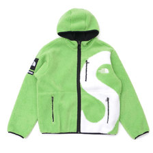 Supreme &times; THE NORTH FACE 20FW S Logo Hooded Fleece Jacket LIME NT62004I画像