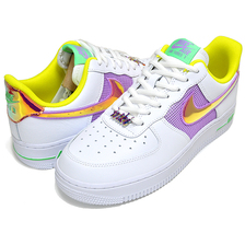 NIKE WMNS AIR FORCE 1 07 white/multi-color-lemon venom CW5592-100画像