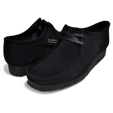 Clarks WALLABEE BLACK SUEDE 26155519画像