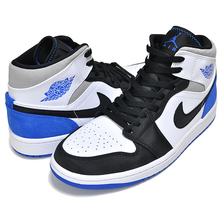 NIKE AIR JORDAN 1 MID SE white/hyper royal-black 852542-102画像